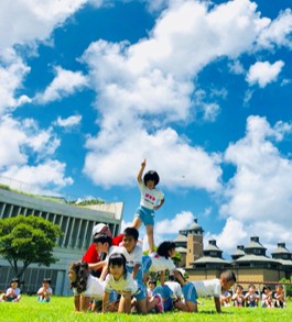 組体操 屋外での様子